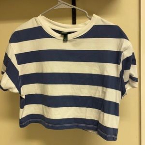 Striped Cropped Tee